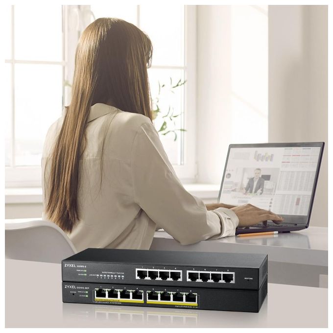 Zyxel GS1915-8 Switch Gestito L2 Gigabit Ethernet 10-100-1000 Nero
