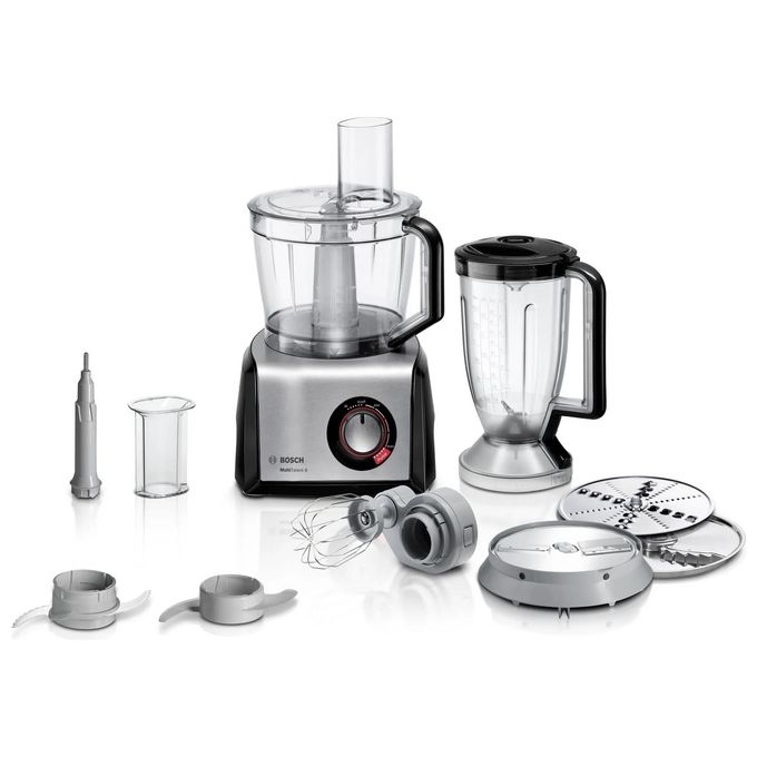 Bosch MC812M814 Robot da Cucina 1250W 3.9 Litri Nero-Acciaio Inox-Trasparente