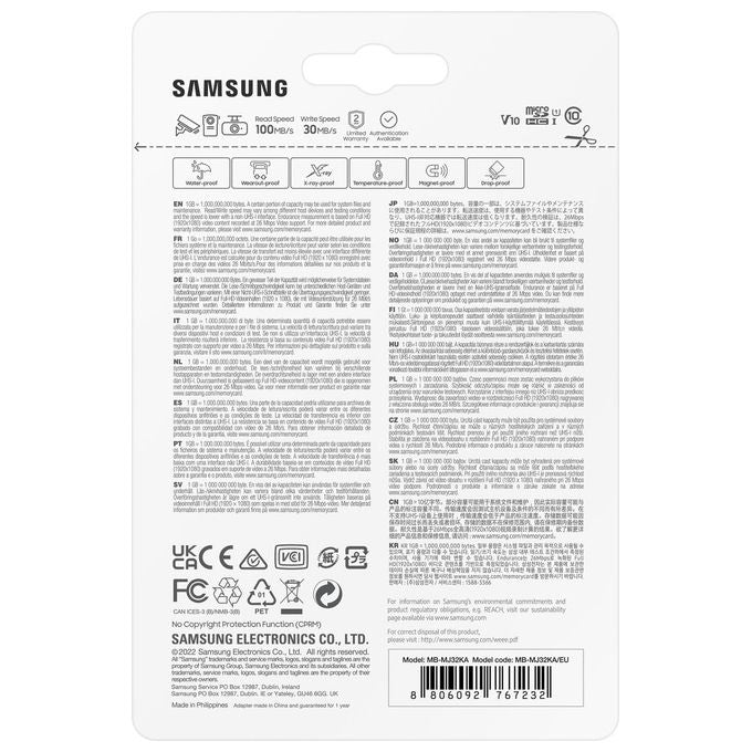 Samsung MB-MJ32K 32Gb MicroSDXC UHS-I Classe 10