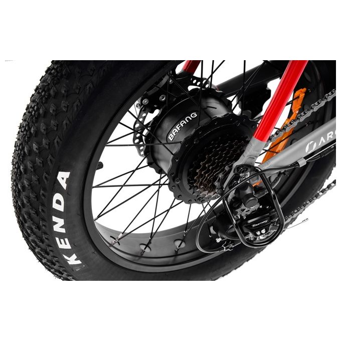 Argento Mini Max Foldable E-Bike Fatbike Pieghevole Red Black