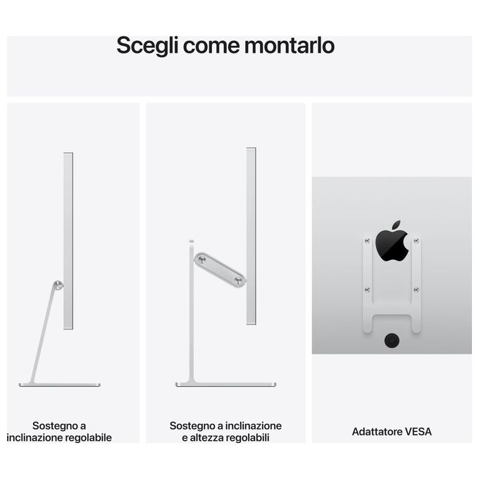 Apple Monitor Studio Display Nanotexture con Sostegno a Inclinazione