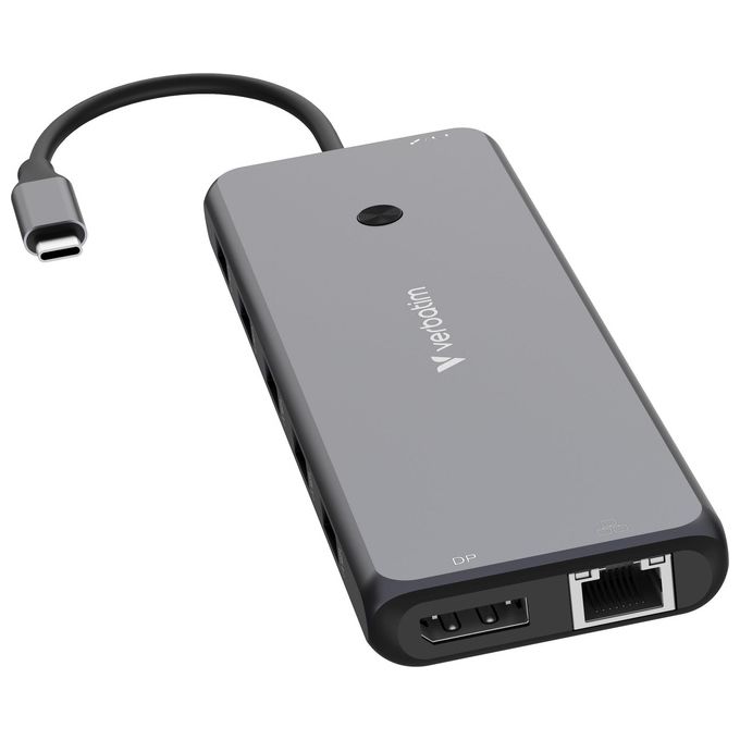 Verbatim CMH-13 Multiport Hub 13 Porte Usb Tipo-c 10000 Mbit-s Argento
