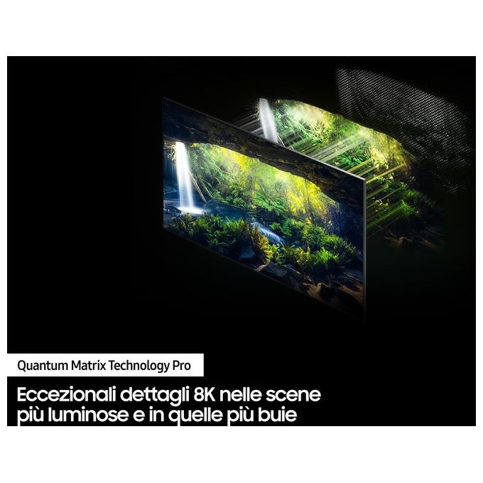 Samsung QE75QN800BTXZT Neo QLED 8K Smart TV 75'' Mini LED Quantum Matrix Pro Processore Neural Quantum 8K Dolby Atmos colore Acciaio Inossidabile