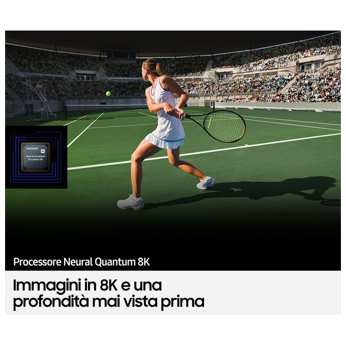 Samsung QE75QN800BTXZT Neo QLED 8K Smart TV 75'' Mini LED Quantum Matrix Pro Processore Neural Quantum 8K Dolby Atmos colore Acciaio Inossidabile