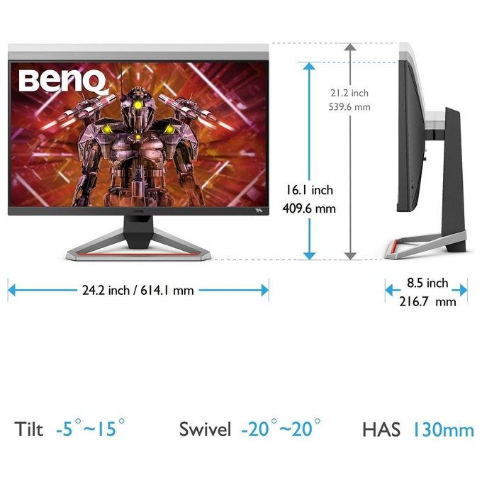 BENQ MOBIUZ EX2710U Monitor 4K Gaming 27'' IPS Compatible per PS5 con Telecomando