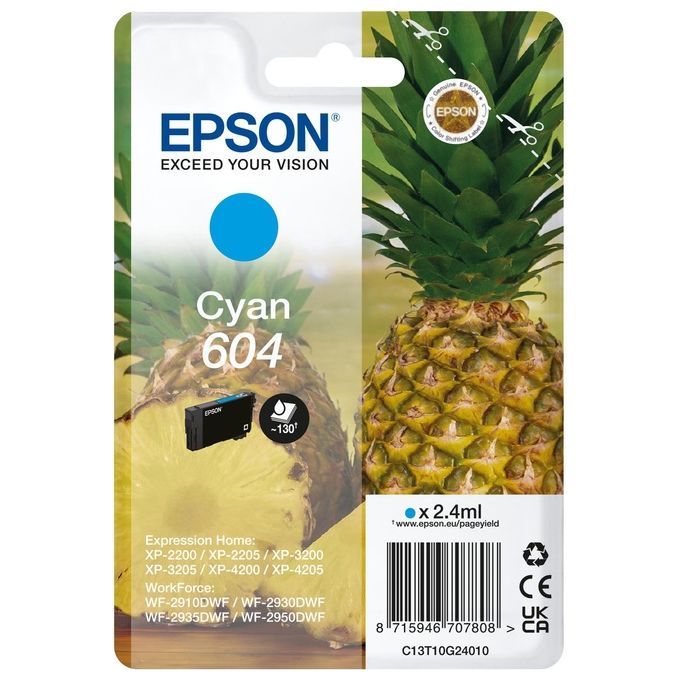 Epson Cartuccia d'Inchiostro Ciano 604