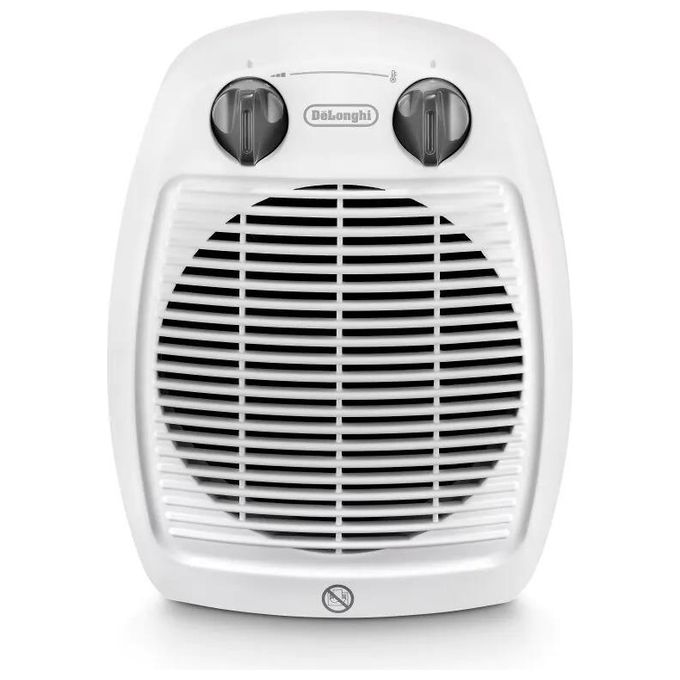 De Longhi Hva 3220 Termoventilatore Verticale Silenzioso 2 Manopole 2 Potenze Protezione Antigoccia Termostato Maniglia Bianco