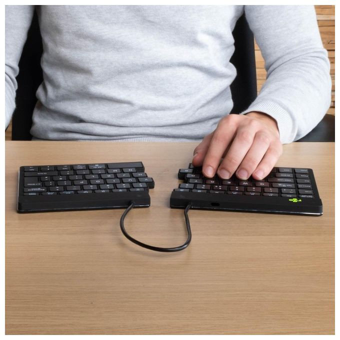 R-Go Tools Tastiera Ergonomica Split It Nero