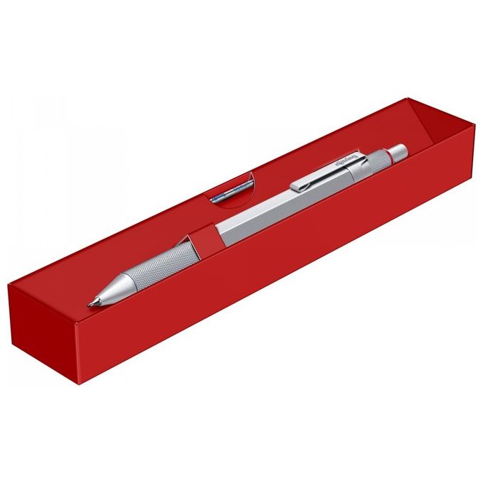 Rotring 600 Multipen 3in1 Matita Punta Fine Penna a Sfera Argento