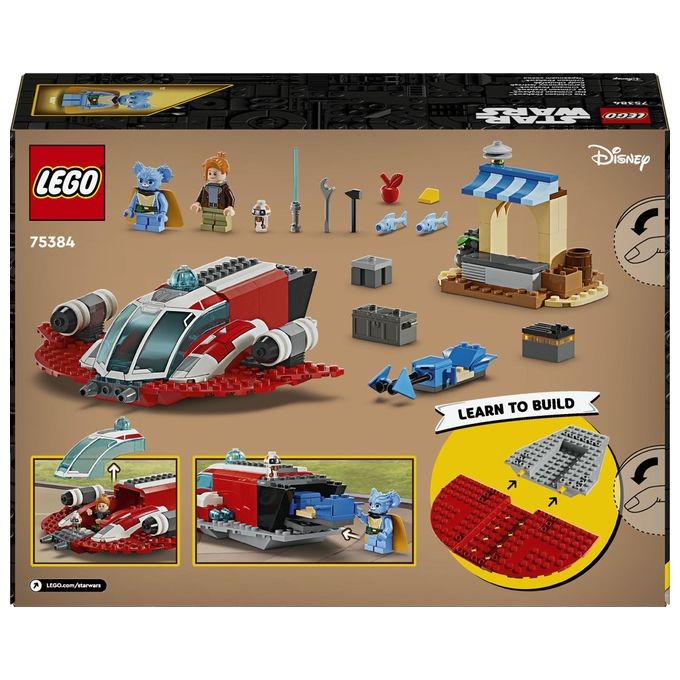 LEGO Star Wars 75384 The Crimson Firehawk, Starter Set con Astronave Giocattolo, Speeder Bike e 3 Personaggi, Regalo Bambini 4+