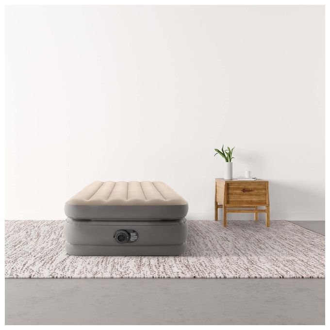 Intex 64162ND Materasso Dura-Beam Prime Comfort Singolo con Pompa Elettrica Incorporata 99x191x51 cm Singolo Versione 2023