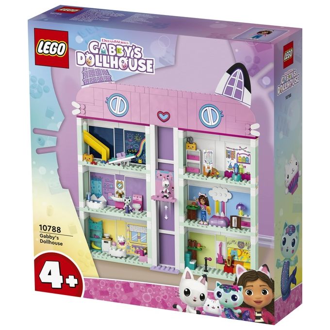 LEGO 10788 La Casa delle Bambole di Gabby, Casa Giocattolo a 4 Piani e 8 Stanze con i Personaggi di Gabby, Regalo Bambini 4+