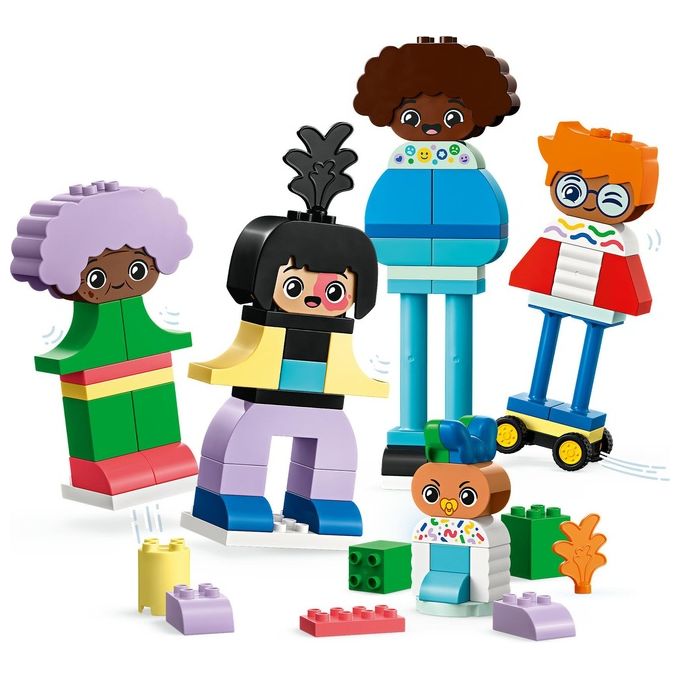 LEGO DUPLO 10423 Persone da Costruire con Grandi Emozioni, Gioco per Bambini 3+ Anni in su con 71 mattoncini e 5 Personaggi