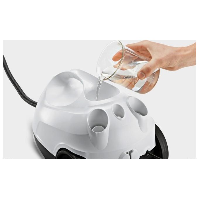 Kärcher SC 2 EasyFix Pulitore a Vapore 1500 W Serbatoio 1 litro Bocchetta pavimenti e panno EasyFix Bocchetta Manuale e Panno Spazzola Tonda Bianco