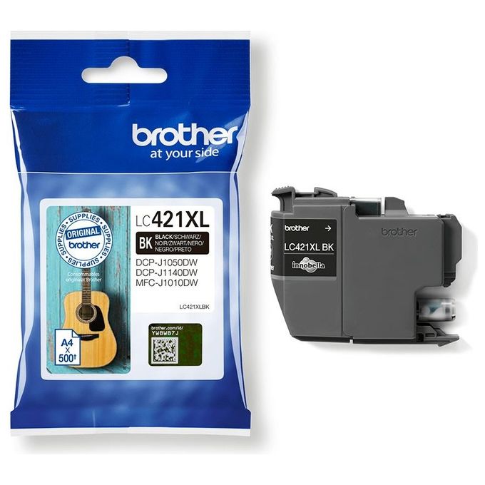 Brother LC-421XLBK Cartuccia d'Inchiostro Originale Resa Elevata Xl Nero