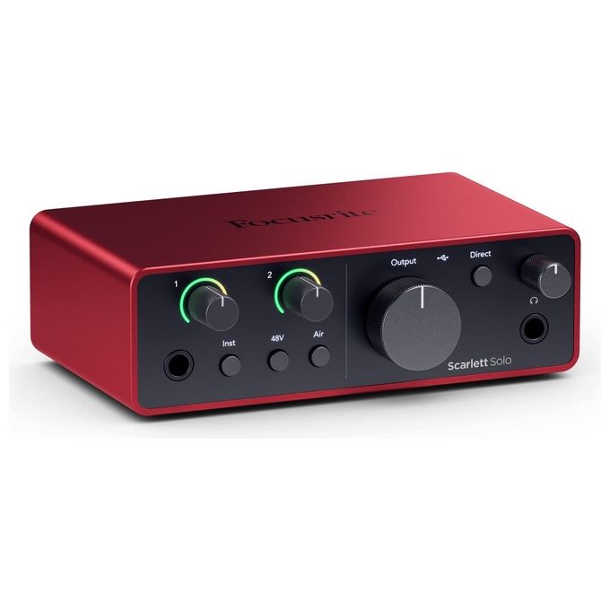 Focusrite Interfaccia Audio Scarlett solo Studio 4Gen Rosso e Nero