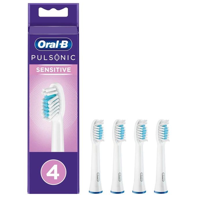 Braun Oral-B Testine di Ricambio per Pulsonic Sensitive 4 Pezzi