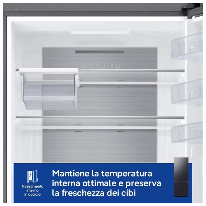Samsung F1RST 75 AI RB53DG706AB1EF Frigorifero Combinato 538 Litri Classe A Dual No Frost Multi Air Flow Nero