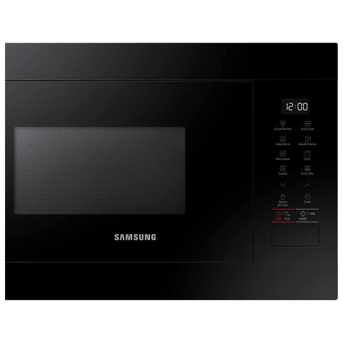 Samsung MG22M8254AK – Forno a microonde combinato a incasso, 22 L, 1300 W, Classe A, Funzioni: microonde, grill, cottura combinata, 5 programmi automatici, display LED touch, funzione Keep Warm, blocco bambini, funzione Eco Mode, colore nero.