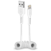 Sbs Cavo Usb - Lightning a Spirale da 17 a 50cm Made For Apple Bianco