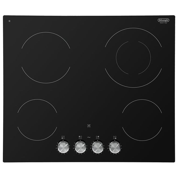 De Longhi DPVC61FK Piano Cottura in Vetroceramica 4 Zone Superficie antigraffio 60cm Nero