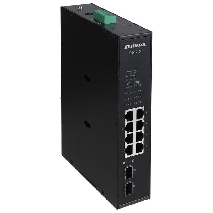 Edimax IGS-1210P Switch di Rete Non Gestito Gigabit Ethernet 10-100-1000 Supporto Power Over Ethernet Nero