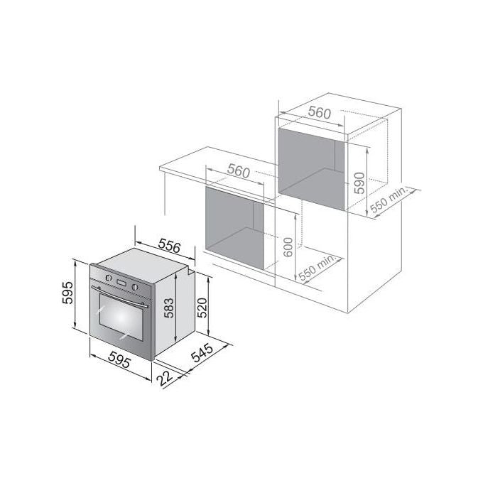 DE LONGHI CM 9L AN Forno a Vapore Multifunzione Elettrico da Incasso Capacita' 74 Litri Classe energetica A 9 programmi Easy Steam e Idroclean 60 cm Antracite