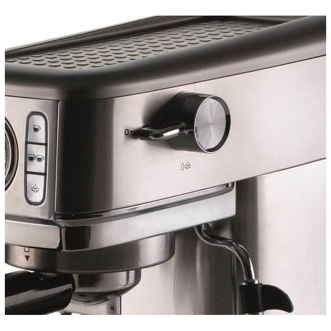 Ariete 1381 Macchina da Caffe' con Manometro 1300W Capacita' 1.1 Litri 15 Bar di Pressione Dispositivo Cappuccino Silver