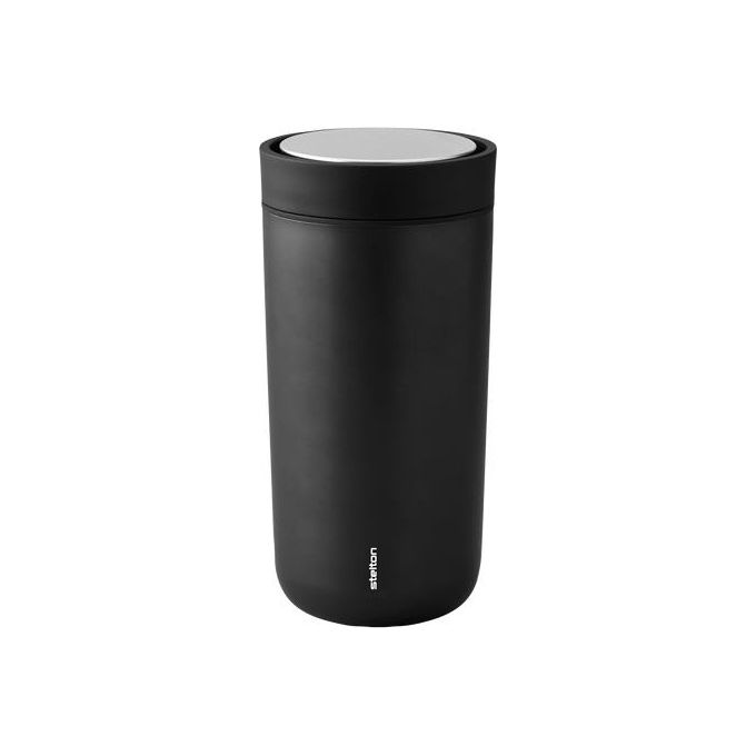 Stelton To Go Click Bicchiere Termico 0.4 Litri Nero Metallico
