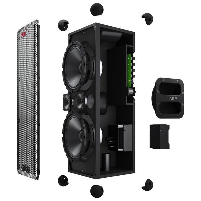 Sharp SUMOBOX CP-LS100 Sistema di Altoparlanti Nero