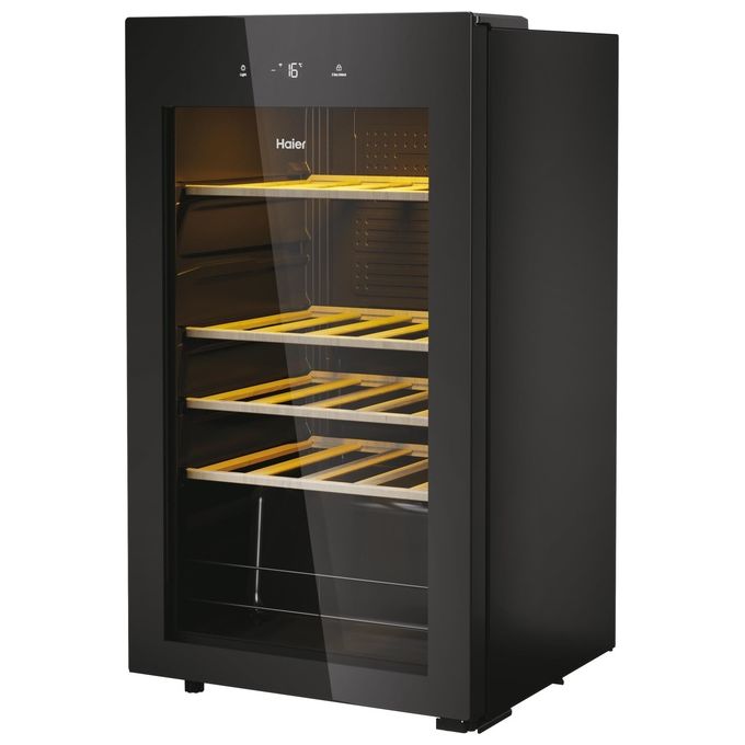 Haier Wine Bank 50 Serie 3 HWS34GGH1 Cantinetta Vino con Compressore Libera Installazione Nero 34 Bottiglie