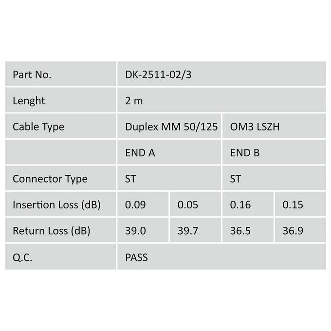 Digitus DK-2511-02-3 Cavo a Fibre Ottiche 2mt ST-BFOC Blu