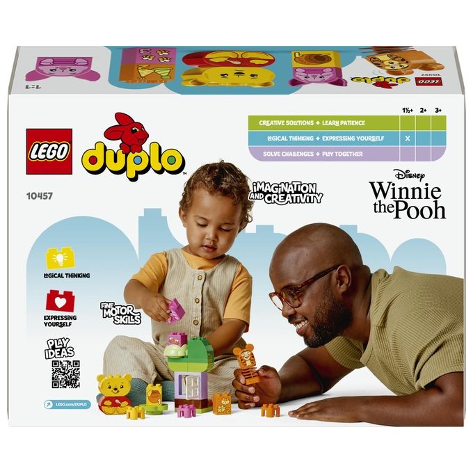 LEGO DUPLO - Disney Festa di Compleanno di Winnie the Pooh - Giocattolo Educativo con Personaggi con Doppio Volto e Casa sull'Albero Giochi Didattici per Bambini e Bambine da 18 Mesi in su - 10457