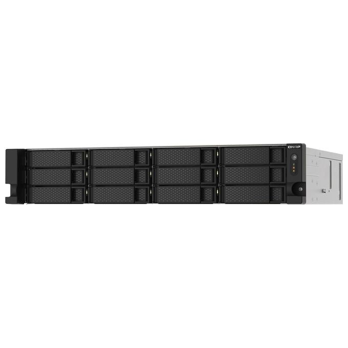 Qnap TS-1273AU-RP-8G Server Nas e di Archiviazione Armadio 2U Collegamento Ethernet Lan Nero-Grigio V1500b