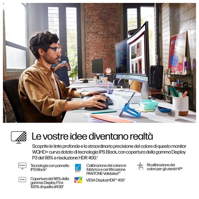 HP Series 7 Pro Monitor Serie 7 Pro WQHD Thunderbolt 4 da 37.5'' 738pu