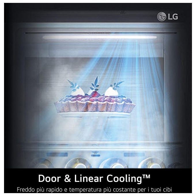 LG InstaView GSXE91EVAD Frigorifero Side-by-Side Door-in-Door Classe Energetica D 628 Litri Wi-Fi Senza Allaccio Uvnano Black Steel