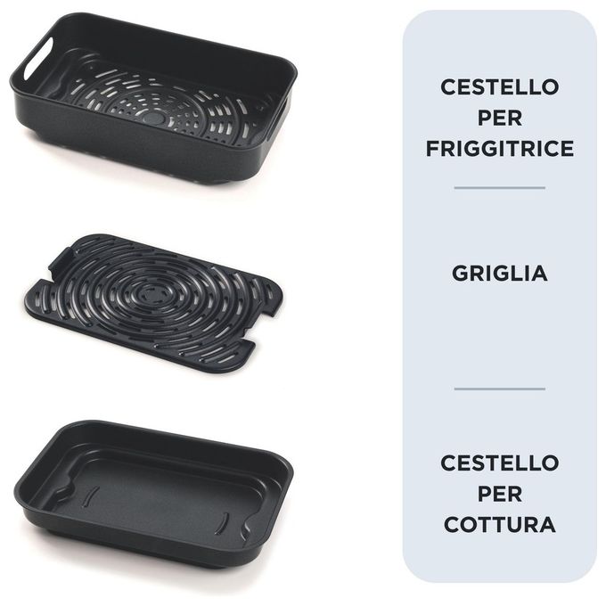 Ariete 4635 Air Fryer Grill Friggitrice ad aria 8 L 1700 W 8 Programmi Display Touch colore Nero
