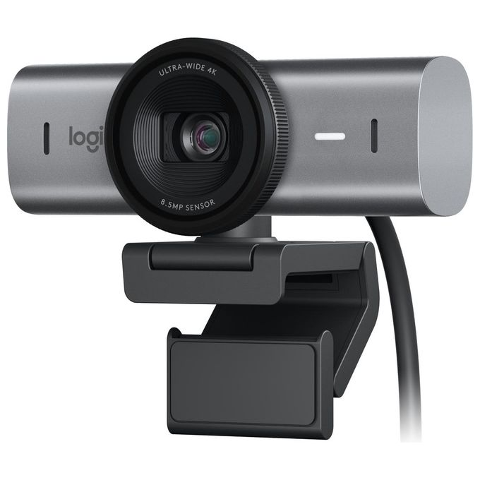 Logitech Webcam MX Brio 705 for Business 4K con Correzione Automatica della Luminosita' Ultra HD Inquadratura Automatica Show Mode USB-C Compatibile con Microsoft Teams Zoom Google Meet Grafite