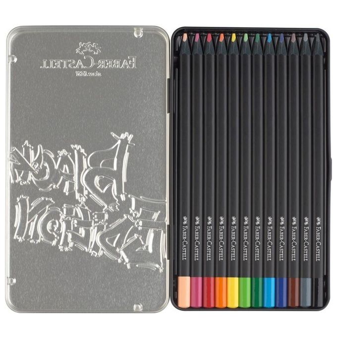 Faber Castell 12 Matite Colorate Blackedition