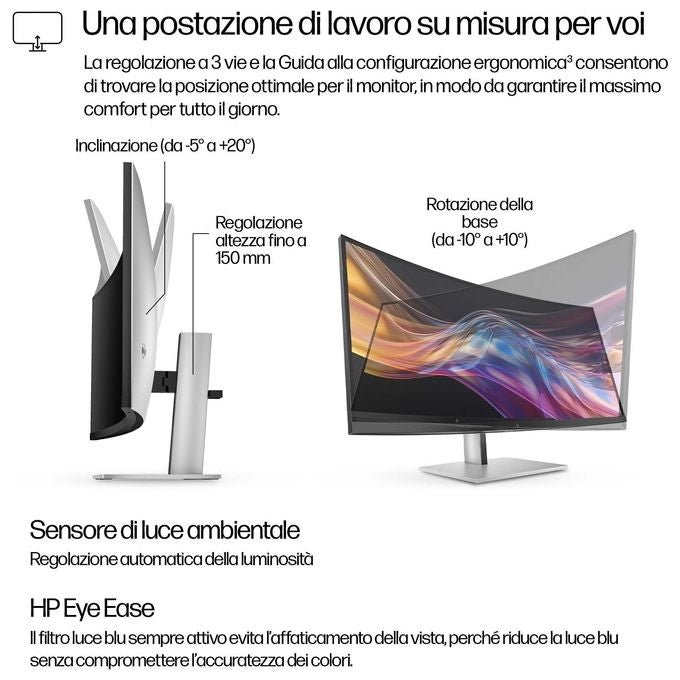 HP Series 7 Pro Monitor Serie 7 Pro WQHD Thunderbolt 4 da 37.5'' 738pu