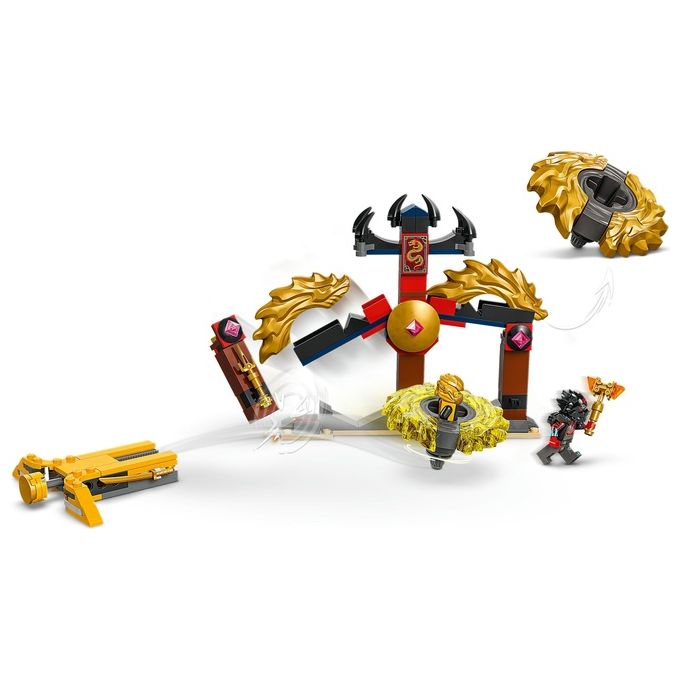 LEGO NINJAGO Battle Pack Draghi dello Spinjitzu - 2 Trottole Giocattolo Tempio Costruibile Elementi di Potere e 2 Minifigure Giochi per Bambini e Bambine da 6 Anni da La Rivolta dei Draghi 71826