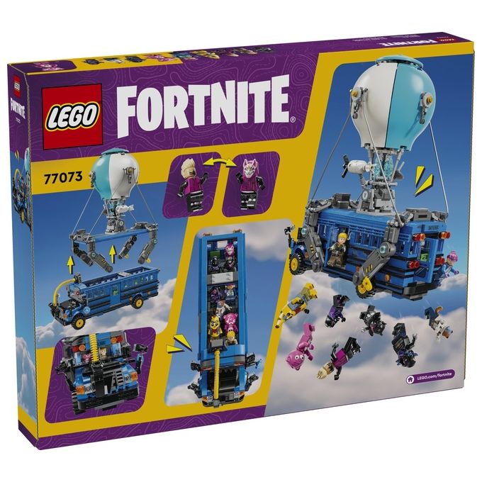 Lego 77073 Fortnite Bus della Battaglia Set da Costruzione 954 pezzi con 9 Minifigure eta' 10+