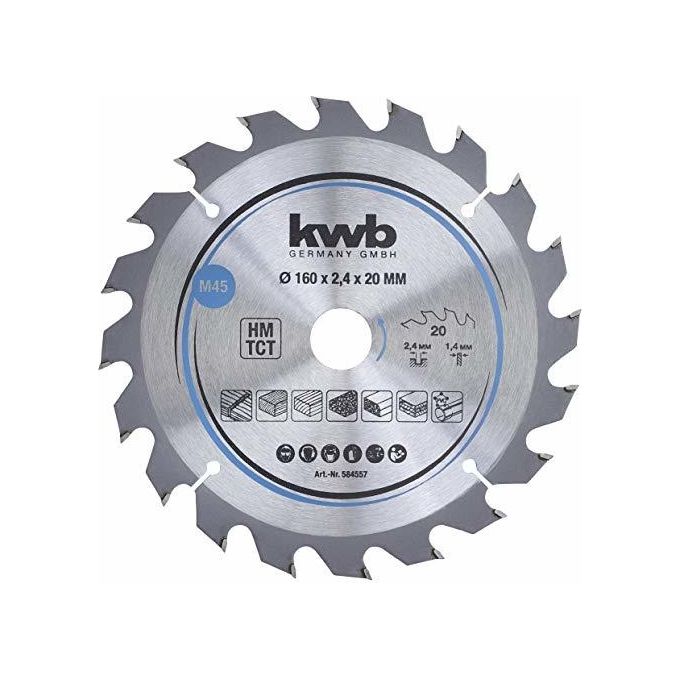 Kwb Lama Legno D.160X20 Mm - 20 Denti