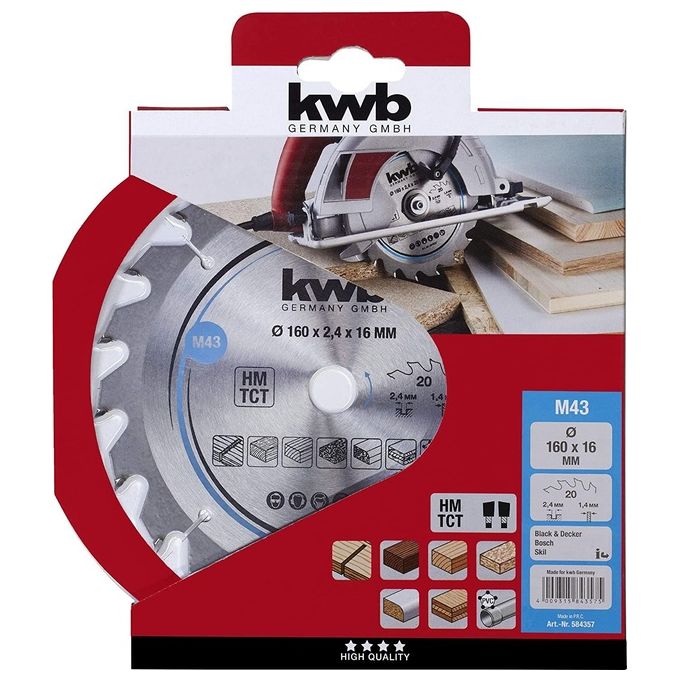 Kwb Lama Legno D.160X16 Mm - 20 Denti
