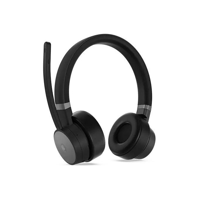 Lenovo Go Wireless ANC Auricolare con Cavo e Senza Cavo a Padiglione Ufficio Usb Tipo-c Bluetooth Base di Ricarica Nero