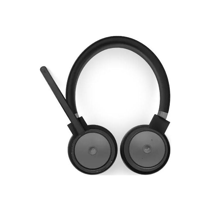 Lenovo Go Wireless ANC Auricolare con Cavo e Senza Cavo a Padiglione Ufficio Usb Tipo-c Bluetooth Base di Ricarica Nero