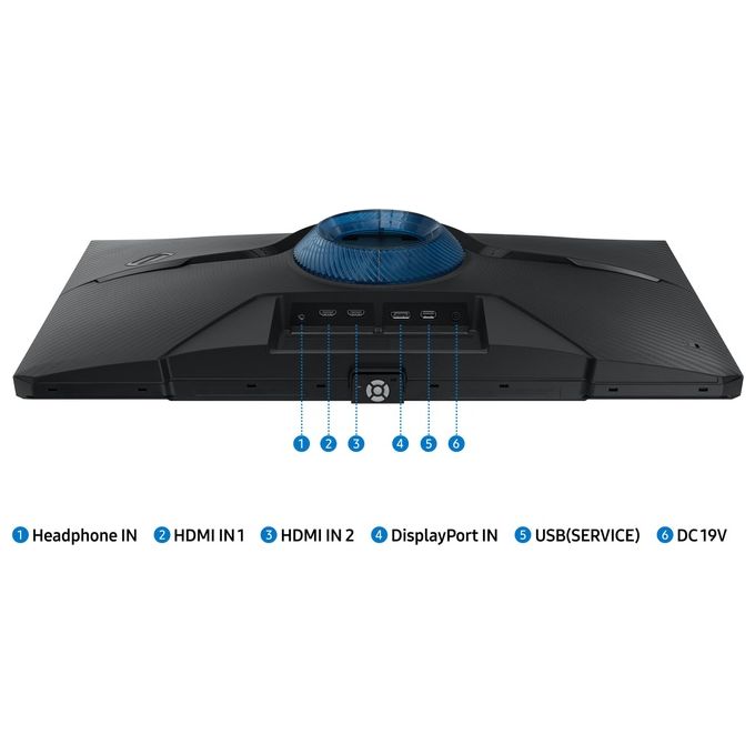 Samsung Monitor Gaming Odyssey G4 (S27BG400), Flat, 27'', 1920x1080 FHD, IPS, 240 Hz, 1 ms, Freesync Premium, G-Sync, HDMI, Display Port, Ingresso Audio, HAS, Pivot, Eye Saver Mode, Flicker Free