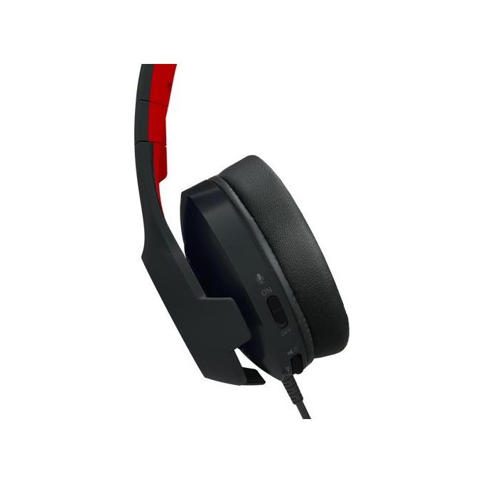 Hori Cuffie Gaming per Nintendo Switch e Switch Lite Nero-Rosso Ufficiale Nintendo