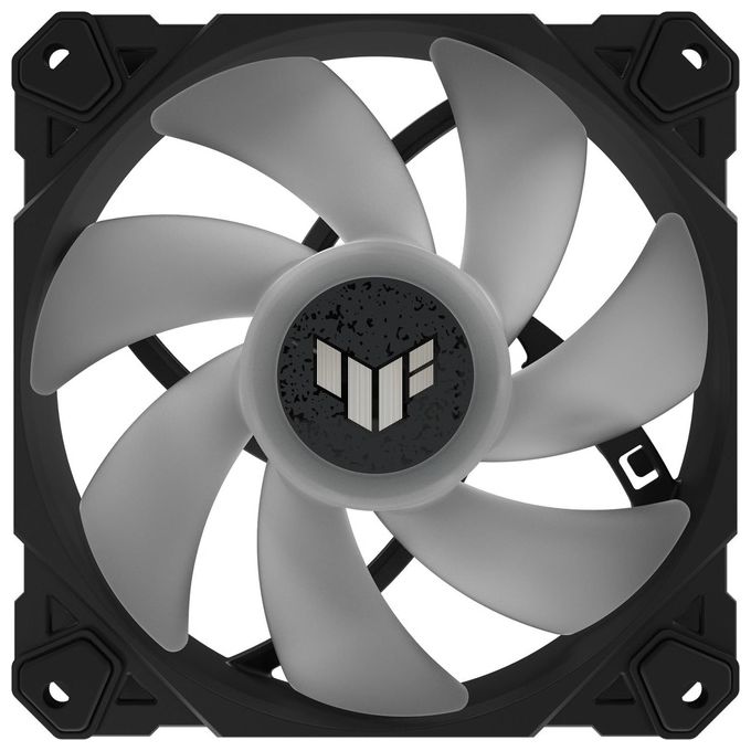 ASUS TUF Gaming TF120 ARGB Ventola Per Case, 120mm, Avanzato Cuscinetto Fluidodinamico (FDB), Illuminazione ARGB Aura Sync, Controller multifunzione Incluso, Durata 250.000 Ore, 3 Pezzi, Nero