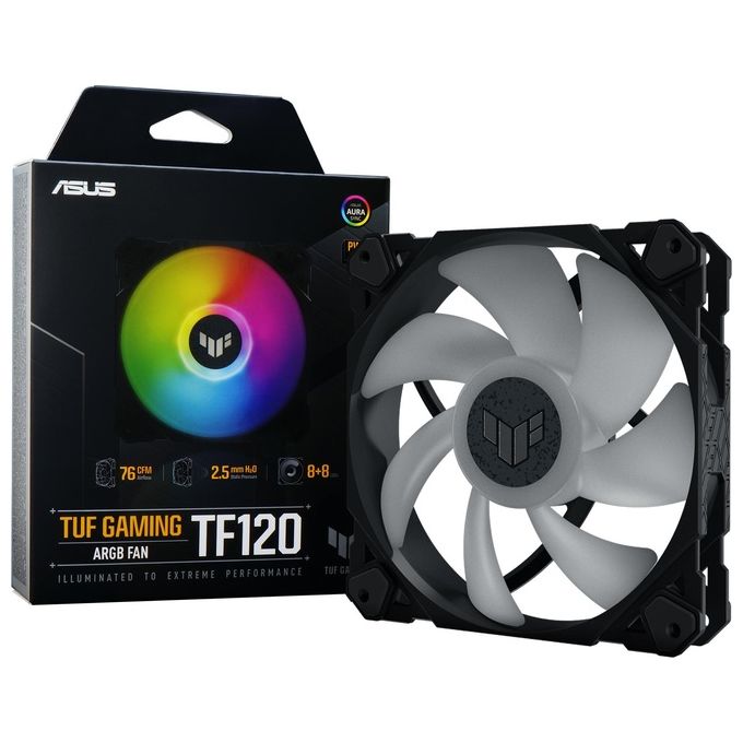 ASUS TUF Gaming TF120 ARGB Ventola per Computer Raffreddatore d'Aria 12cm Nero
